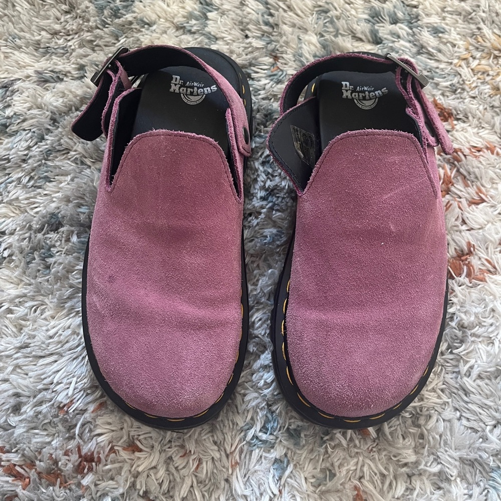 Doc Martens Mauve Suede Clogs